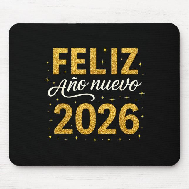 Feliz Año Nuevo 2026 New Year Spanish Fiesta Firew Mousepad (Vorne)