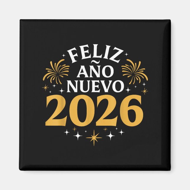 Feliz Año Nuevo 2026 Spanish New Years Eve Party  Magnet (Vorne)