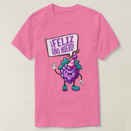 Feliz Año Nuevo Uvas Spanisches Glück Neues Jahr R T-Shirt