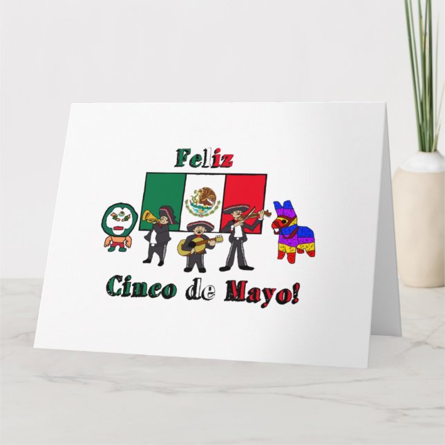 Feliz Cinco de Mayo! Illustration des Cartoon Karte (Vorderseite)