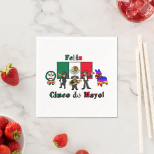 Feliz Cinco de Mayo! Illustration des Cartoon Serviette