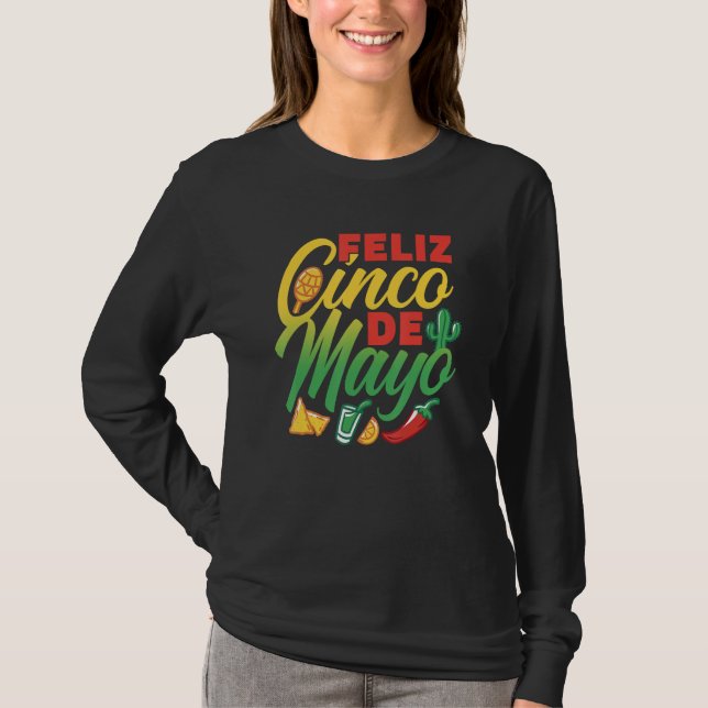 Feliz Cinco De Mayo Mexico Mexican Fiesta Party T-Shirt (Vorderseite)