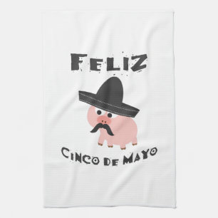 Feliz Cinco De Mayo - Schwein Geschirrtuch
