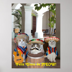 Feliz Cinco de MEOW! Poster