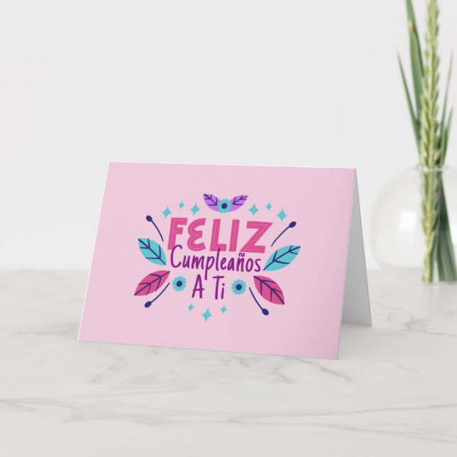 Feliz Cumpleanos A Ti Tarjeta (Vorderseite)
