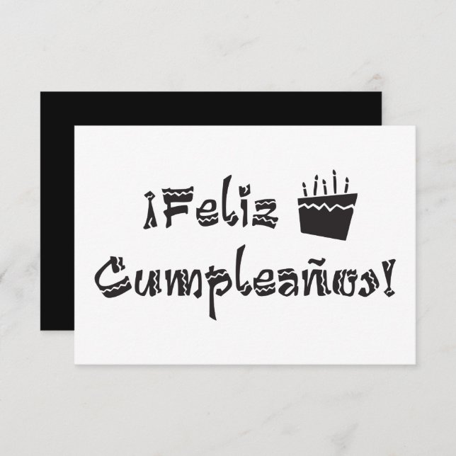 Feliz cumpleanos arriba Kuchen Einladung (Vorne/Hinten)