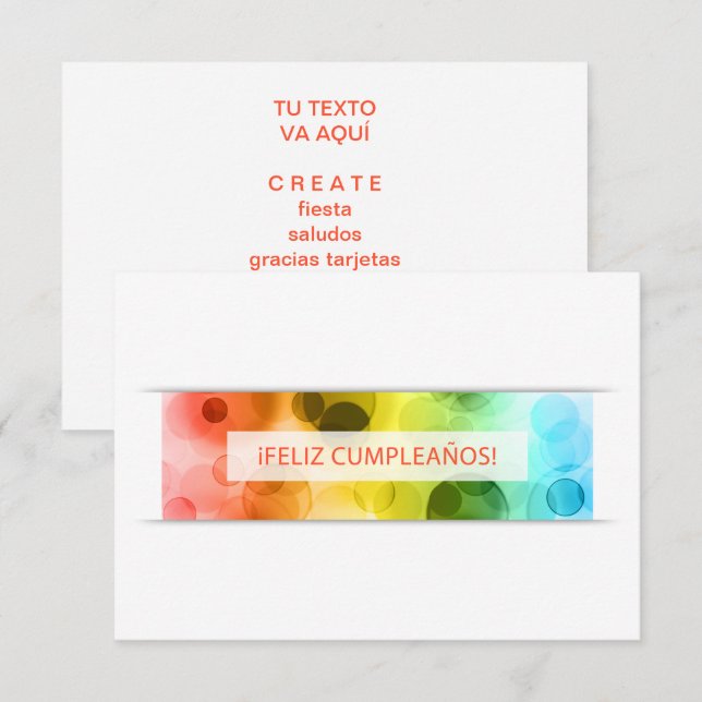 Feliz cumpleanos-Bokeh Einladung (Vorne/Hinten)