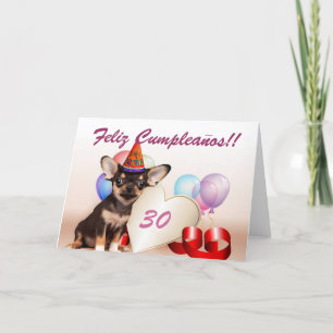 Feliz Cumpleaños Chihuahuahundegrußkarte Karte