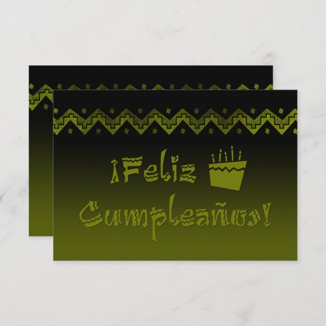 Feliz cumpleanos einladung (Vorne/Hinten)