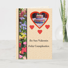 Feliz Cumpleaños en Durchmesser San Valentin Karte