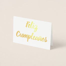 Feliz Cumpleaños Folienkarte