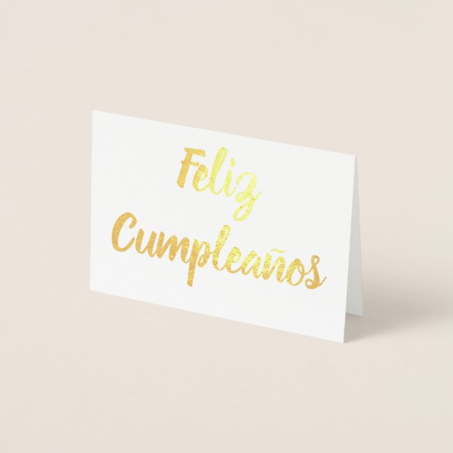 Feliz Cumpleaños Folienkarte (Vorderseite)