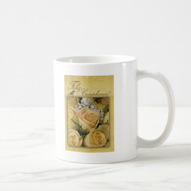 Feliz Cumpleanos Geburtstags-Karte Kaffeetasse (Rechts)