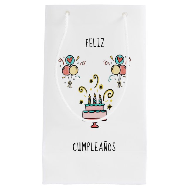 Feliz Cumpleaños | Happy Birthday Kleine Geschenktüte (Vorderseite)
