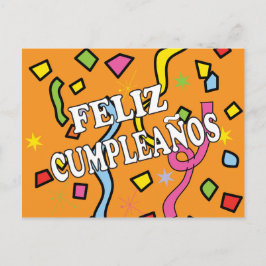 Feliz Cumpleaños Happy Birthday Postkarte