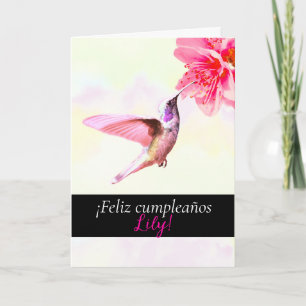 Feliz cumpleaños - Hummingbird Birthday Card Karte