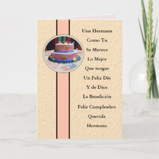 Feliz Cumpleaños Querida Hermana Karte
