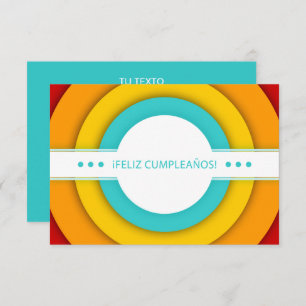 Feliz cumpleanos retro einladung