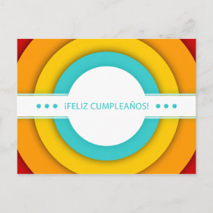 Feliz cumpleanos retro postkarte