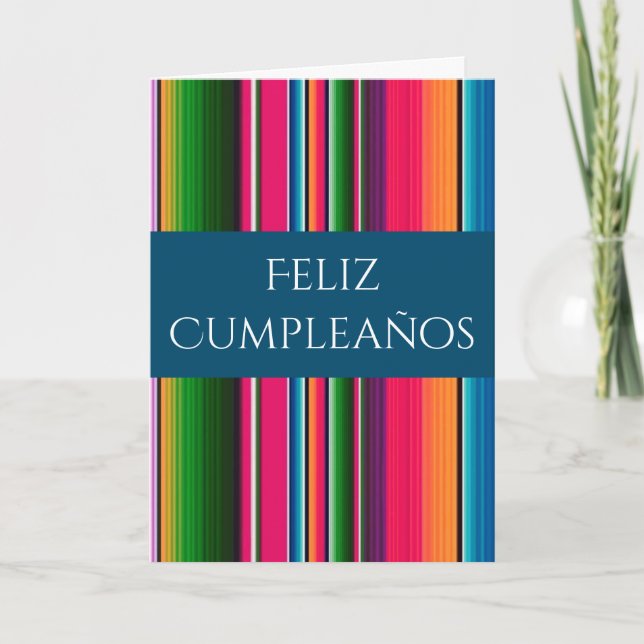 Feliz Cumpleaños Spanisch Mexikanischer Blanket Ge Karte (Vorderseite)