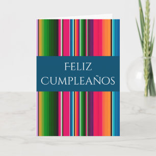 Feliz Cumpleaños Spanisch Mexikanischer Blanket Ge Karte