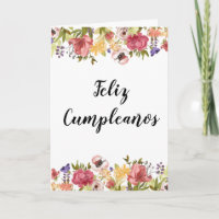 Feliz Cumpleaños Spanische Blume
