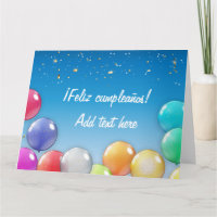 ¡Feliz cumpleaños! Spanische Geburtskarte