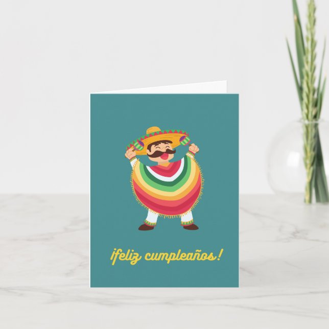 ¡Feliz cumpleaños, Spanischer Geburtstag Karte (Vorderseite)