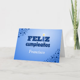Feliz cumpleaños spanischer personalisierter Gebur Karte