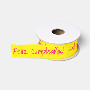 Feliz Cumpleaños Spanish Happy Birthday Festive Ripsband