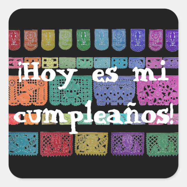 Feliz Cumpleanos Sticker (Vorderseite)