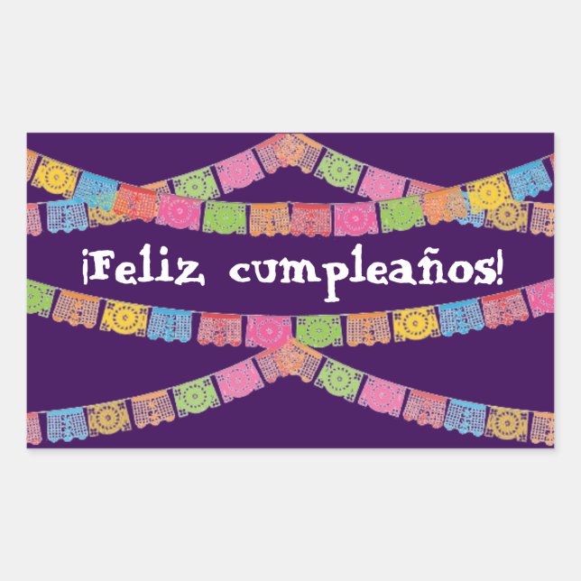 Feliz Cumpleanos Sticker (Vorderseite)