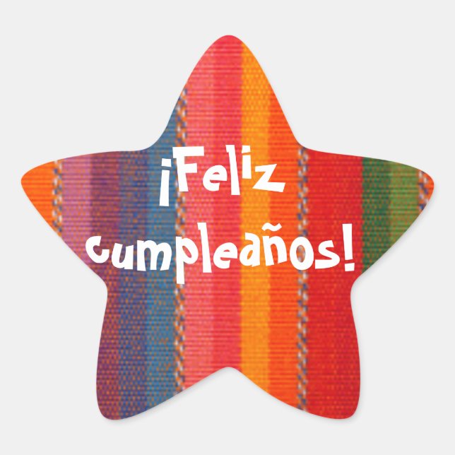 Feliz Cumpleanos Sticker (Vorderseite)