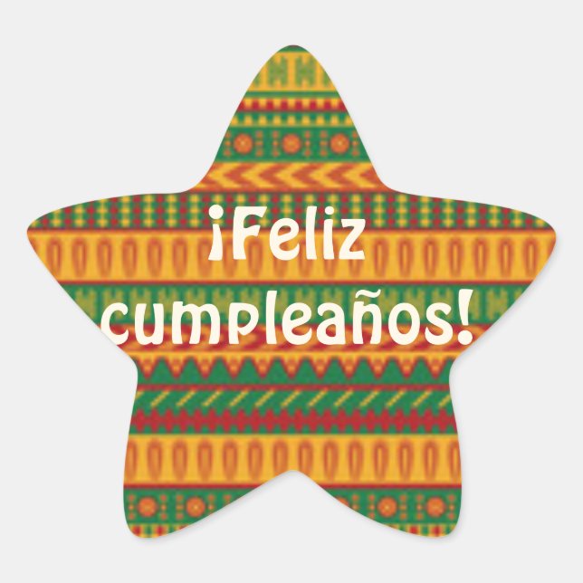 Feliz Cumpleanos Sticker (Vorderseite)