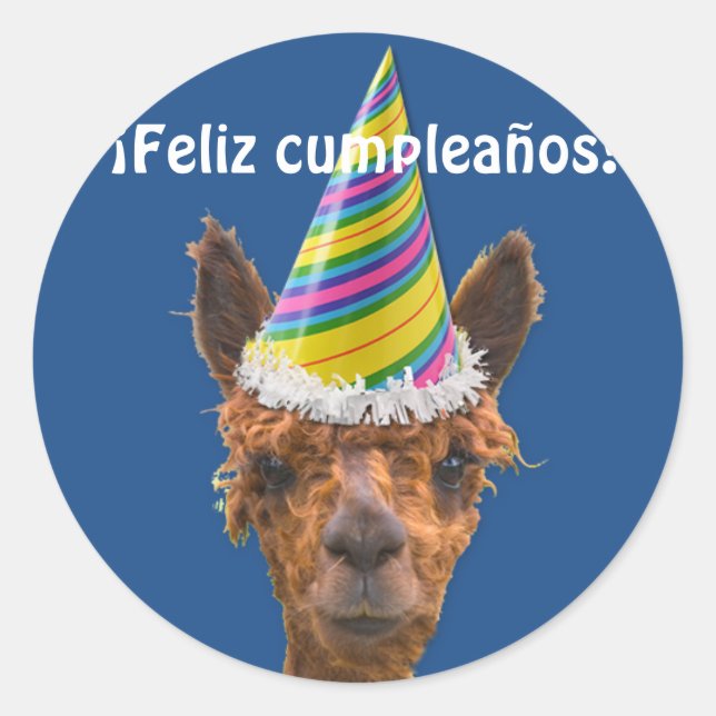 Feliz Cumpleanos Sticker (Vorderseite)