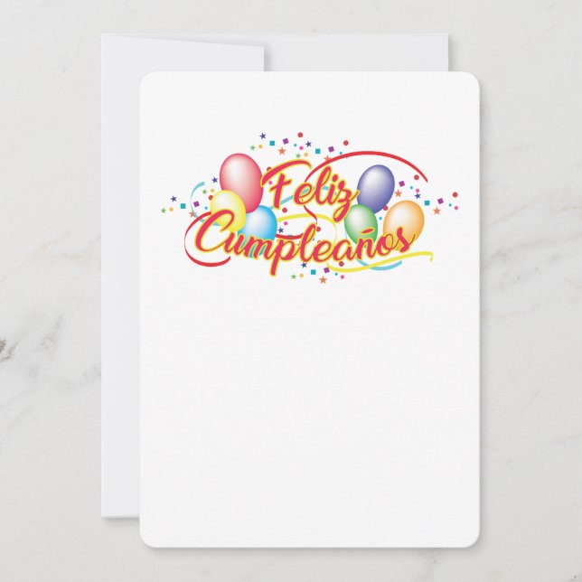 Feliz Cumpleños Einladung (Vorderseite)