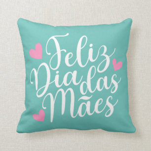 Feliz Dia Das Mães Frohe Mutter-Day-Throw-Pillow Kissen