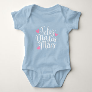 Feliz Dia Das Mães glücklich Muttertag   Bodysuit Baby Strampler