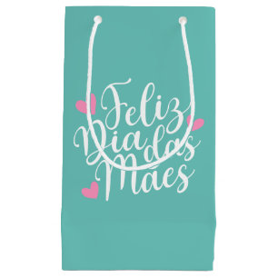 Feliz Dia Das Mães zum Muttertag Geschenktasche Kleine Geschenktüte
