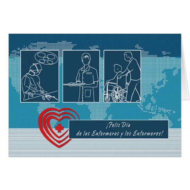 Feliz Día de las Enfermeras y los Enfermeros Card (Vorderseite (Horizontal))
