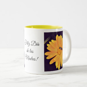 Feliz Día de las Madres taza de café Two-Tone Co Zweifarbige Tasse