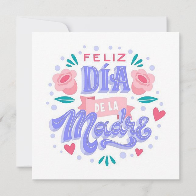 Feliz Dia De Le Madre Feiertagskarte (Vorderseite)