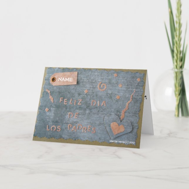 Feliz Dia de Los Padres (personalisieren) Karte (Vorderseite)