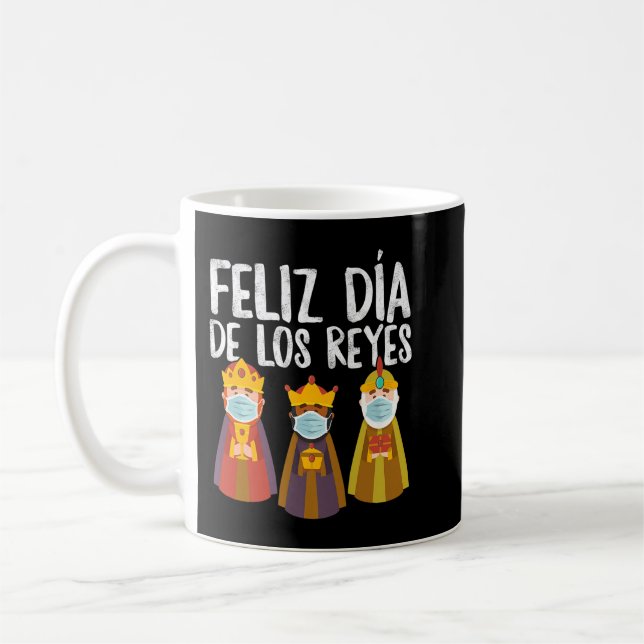 Feliz Dia De Los Reyes Magos Epiphany Drei Könige Kaffeetasse (Links)