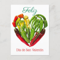 Feliz Dia De San Valentin Chili Paprikaschoten Her