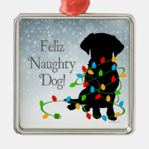 FELIZ FRECHER HUND! Verzierung Ornament Aus Metall