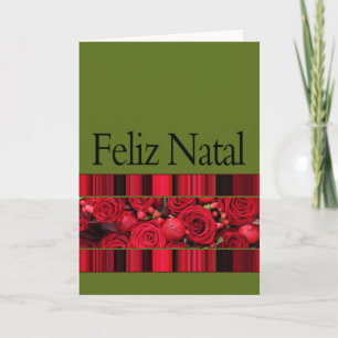 Feliz Geburts-, portugiesische Weihnachtskarte Feiertagskarte