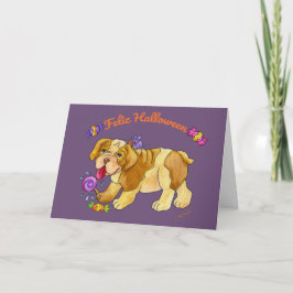 Feliz Halloween Cachorrito Halloween Card Karte