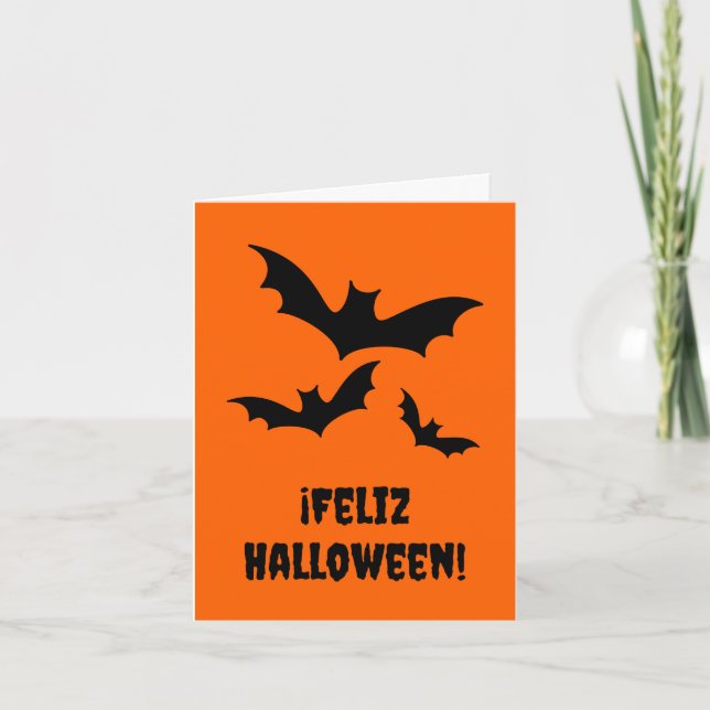 Feliz Halloween (Spanisches Halloween) Karte (Vorderseite)