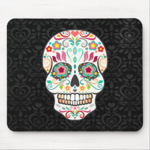 Feliz Muertos - festlicher Zuckerschädel Mousepad
